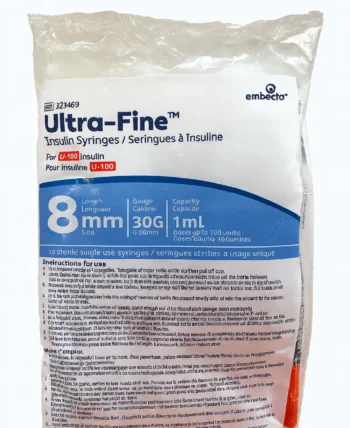 10. Insulin Syringes Ultra-Fine Insulin Syringes U-100 8mm 30G 1mL