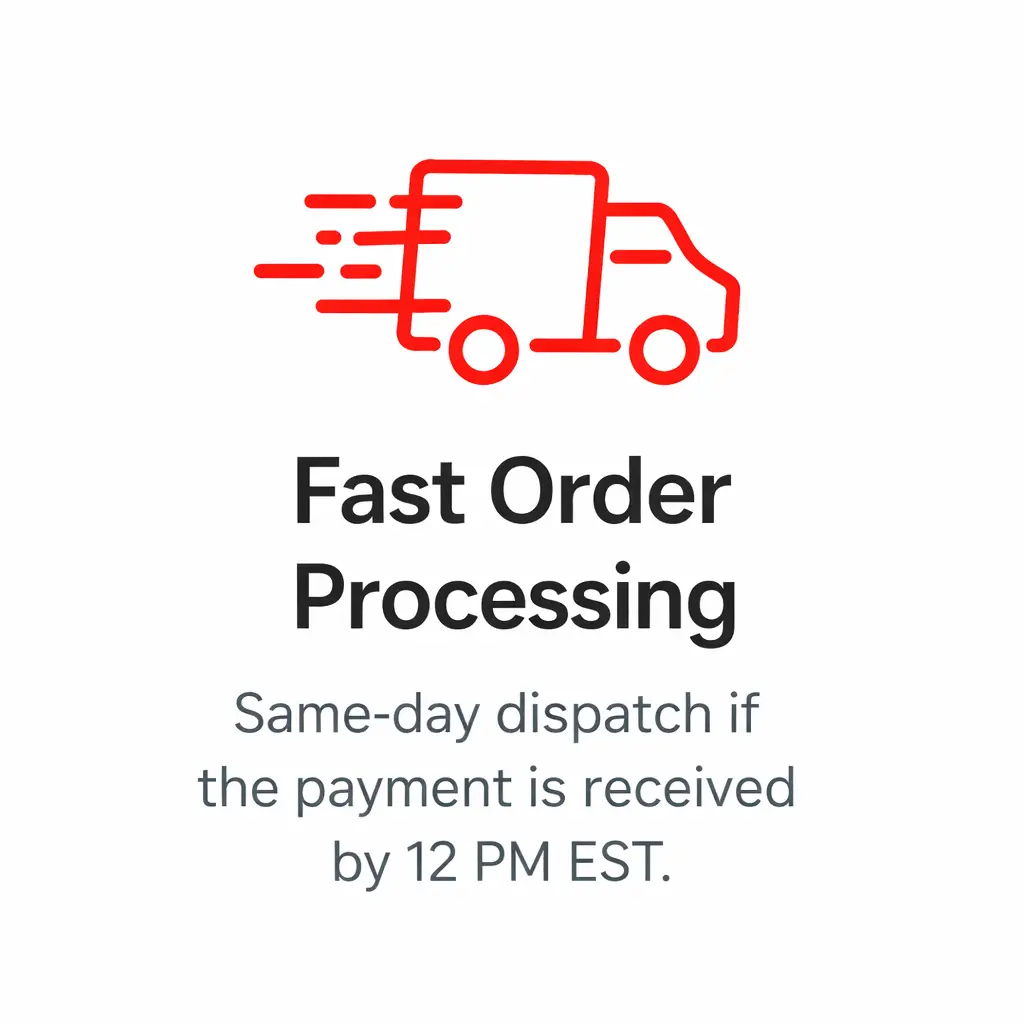 Fast order icon - quick checkout and order processing for research peptides