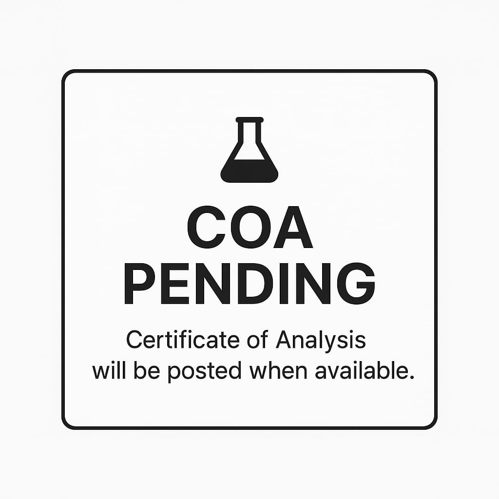 Certificate of Analysis Pending - Third-party testing in progress