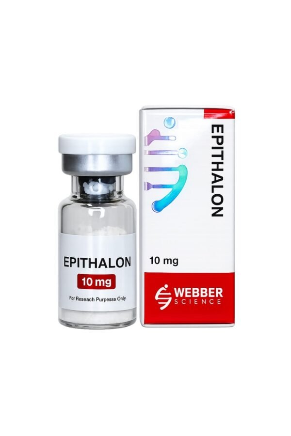 Epithalon 10mg WebberScience product image Epithalon 10mg WebberScience research peptide vial and box