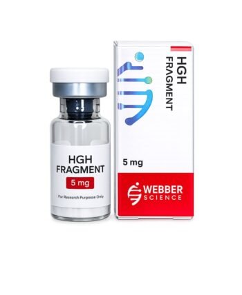 HGH Fragment 5mg WebberScience research peptide vial and box