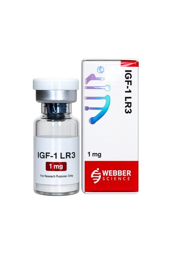 IGF-1 LR3 1mg WebberScience product image IGF-1 LR3 1mg WebberScience research peptide vial and box
