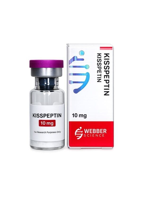 Kisspeptin 10mg WebberScience product image Kisspeptin 10mg WebberScience research peptide vial and box