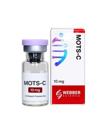 MOTS-C 10mg WebberScience product image MOTS-C 10mg WebberScience research peptide vial and box
