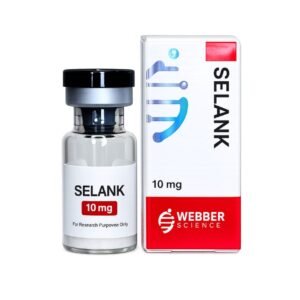 Selank 10mg WebberScience research peptide vial and box