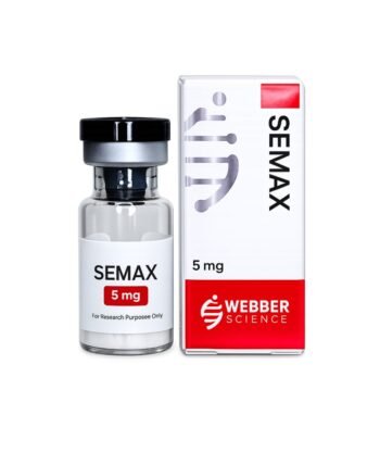 Semax 5mg WebberScience product image Semax 5mg WebberScience research peptide vial and box